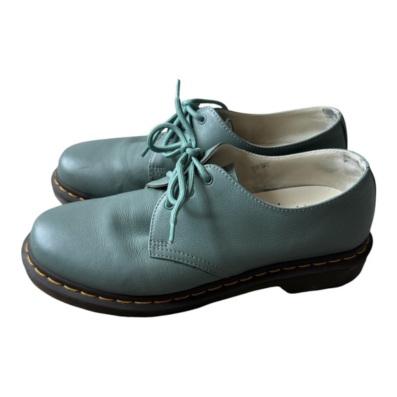 Martens Pale Teal 1461 Virginia Leather Oxfords - Main Image